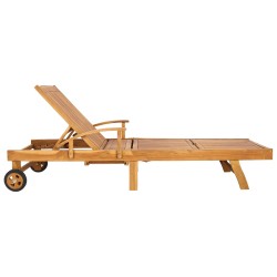 Transat 1-personne Marron Bois de teck massif 624785624785