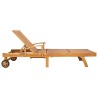 Transat 1-personne Marron Bois de teck massif 624785624785