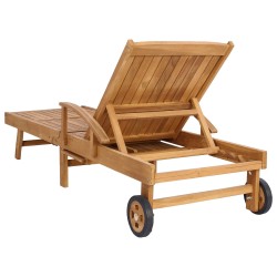 Transat 1-personne Marron Bois de teck massif 624785624785