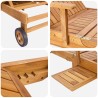 Transat 1-personne Marron Bois de teck massif 624785624785