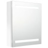 Armoire de salle de bain à miroir LED blanc brillant 50x14x60cm 624787624787