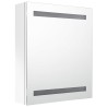 Armoire de salle de bain à miroir LED blanc brillant 50x14x60cm 624787624787