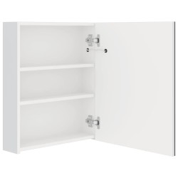 Armoire de salle de bain à miroir LED blanc brillant 50x14x60cm 624787624787
