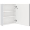 Armoire de salle de bain à miroir LED blanc brillant 50x14x60cm 624787624787