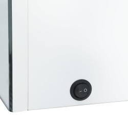 Armoire de salle de bain à miroir LED blanc brillant 50x14x60cm 624787624787