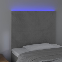 Tête de lit à LED Gris clair 80x5x118/128 cm Velours 624789624789