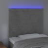 Tête de lit à LED Gris clair 80x5x118/128 cm Velours 624789624789