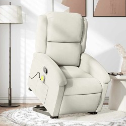 Fauteuil de massage inclinable Crème Velours 624794624794