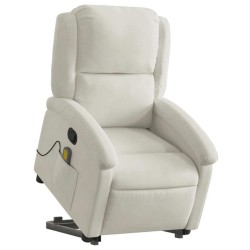 Fauteuil de massage inclinable Crème Velours 624794624794