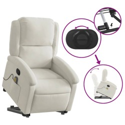 Fauteuil de massage inclinable Crème Velours 624794624794