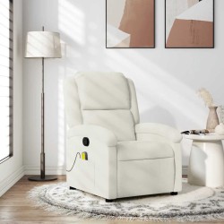 Fauteuil de massage inclinable crème velours 624795624795