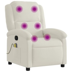 Fauteuil de massage inclinable crème velours 624795624795