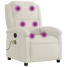 Fauteuil de massage inclinable crème velours 624795624795