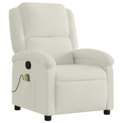 Fauteuil de massage inclinable crème velours 624795624795