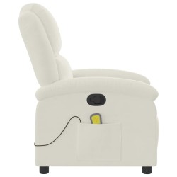Fauteuil de massage inclinable crème velours 624795624795