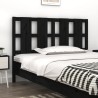 Tête de lit Noir 125,5x4x100 cm Bois massif de pin 624796624796