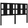 Tête de lit Noir 125,5x4x100 cm Bois massif de pin 624796624796