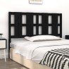Tête de lit Noir 125,5x4x100 cm Bois massif de pin 624796624796