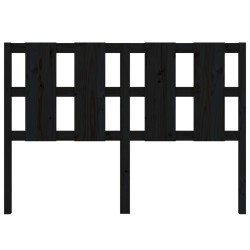 Tête de lit Noir 125,5x4x100 cm Bois massif de pin 624796624796
