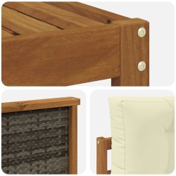 Ensemble de canapés d'extérieur 6 pcs Naturel et Crème 624801624801