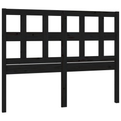 Tête de lit Noir 165,5x4x100 cm Bois massif de pin 624804624804
