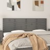 Tête de lit murale Gris 206x3x63 cm Bois massif de pin 624805624805