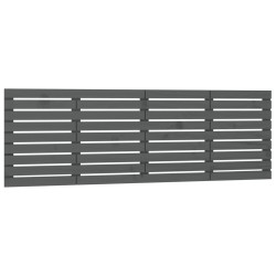 Tête de lit murale Gris 206x3x63 cm Bois massif de pin 624805624805