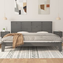 Tête de lit murale Gris 206x3x63 cm Bois massif de pin 624805624805