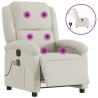 Fauteuil inclinable de massage électrique crème velours 624808624808