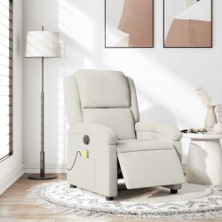 Fauteuil inclinable de massage électrique crème velours 624808624808