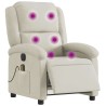 Fauteuil inclinable de massage électrique crème velours 624808624808