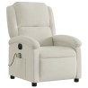 Fauteuil inclinable de massage électrique crème velours 624808624808