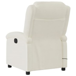 Fauteuil inclinable de massage électrique crème velours 624808624808