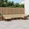 Ensemble de canapés d'extérieur 7 pcs Naturel et Beige 624812624812