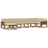 Ensemble de canapés d'extérieur 7 pcs Naturel et Beige 624812624812