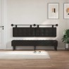 Tête de lit suspendue Avec lumière LED Noir Simili cuir 624813624813