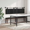 Tête de lit suspendue Avec lumière LED Noir Simili cuir 624813624813