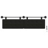 Tête de lit suspendue Avec lumière LED Noir Simili cuir 624813624813