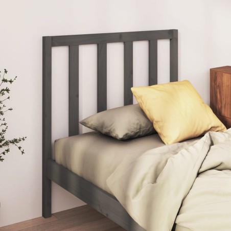 Tête de lit Gris 96x4x100 cm Bois massif de pin 624814624814