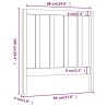 Tête de lit Gris 96x4x100 cm Bois massif de pin 624814624814