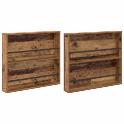 Étagère à magazines 2 pcs Bois ancien 80 x 12 x 70 cm 624815624815