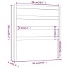 Tête de lit Gris 96x4x100 cm Bois massif de pin 624821624821