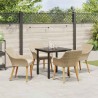 Ensemble de salle à manger pour jardin 5 pcs Beige polyrotin 624828624828
