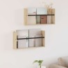 Étagère à magazines 2 pcs Chêne Sonoma 60 x 12 x 30 cm 624830624830