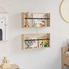 Étagère à magazines 2 pcs Chêne Sonoma 60 x 12 x 30 cm 624830624830