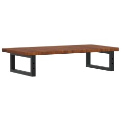 Étagère de vasque murale acier et bois de chêne massif 624831624831