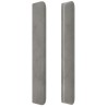 Tête de lit avec oreilles Gris clair 203x16x118/128 cm Velours 624840624840