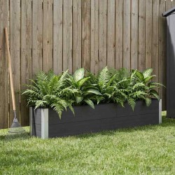 Jardinière surélevée Noir 200 x 30 x 36 cm 624841624841
