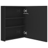 Armoire de salle de bain à miroir LED noir brillant 50x14x60 cm 624842624842