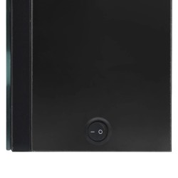Armoire de salle de bain à miroir LED noir brillant 50x14x60 cm 624842624842